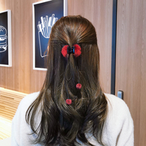 South Korean elegant temperament mink hair small catch clip semi-zah Princess Head Disc Hairpin Hairspoon Hairspoon Hairpin Hairpin Hair Clip