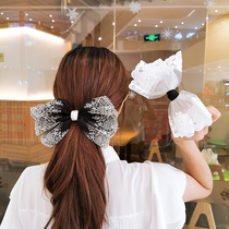 Korean version of the net red temperament big bow hairclip girl princess back of the head spring clip horsetail clip hairpin accessories
