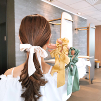 Net red sweet and silky satin butterfly knot with hair ring Korean minimalist hair leather gluten disc hair rope hair rope headgear