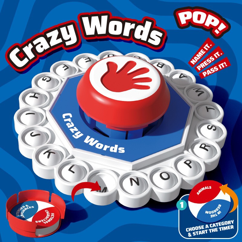 Cross-Border Amazon Crazy Letter Word Pressing Board Game Fast-Paced Family Party Game Educational Toy Cross-Border Amazon Crazy Letter Word Pressing Board Game Fast-Paced Family Party Game Educational Toy