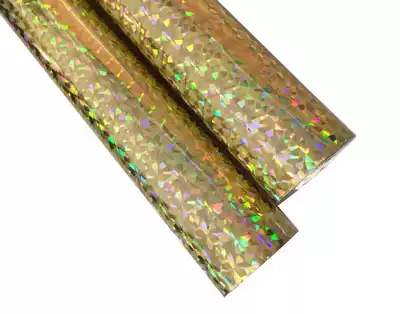 Gold silver red glass broken laser hot stamping paper