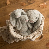 Soft cute ear rabbit long-eared rabbit newborn photography props full moon 100 days baby photo doll decoration