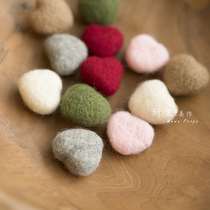 Cute creative wool felt love peach heart newborn photography prop DIY baby photo decoration new beautiful work
