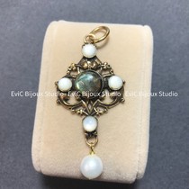 Artist Jewelry Anna Palace Style Labradorite Glazed Pendant 628 Deposit 400 Non-refundable and non-exchangeable