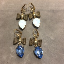 Big-name designer 24k gold-plated bow ribbon ear hook 898 deposit 500 non-refundable and non-exchangeable