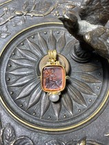 Italy m c sterling silver gold-plated glazed cameo pendant 645 deposit 322 5