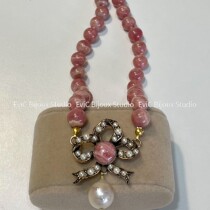 Artist Jewelry Anna Rose Stone Bow Necklace 1468 Deposit 1000 Non-refundable