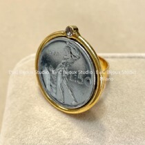 Big-name designer 24k gold-plated ancient coin open ring 728 deposit 500 non-refundable and non-exchangeable