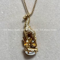 Big-name designer animal series 24k gold-plated giraffe necklace 1280 deposit 900