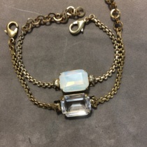 Big-name designer 24K gold-plated small sugar cube crystal bracelet 786 deposit 500 non-refundable and non-exchangeable