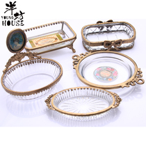 Yangfang brass soap box India imported brass glass handmade soap box European style retro light luxury soap box