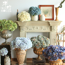 Yangfang Hydrangea simulation flower silk flower living room flower arrangement wedding display decoration hand-held Flower Table Floral Art