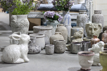 Yangfang coarse pottery pot retro ceramic flowerpot old porcelain garden Garden garden flower arrangement breathable decoration unearthed