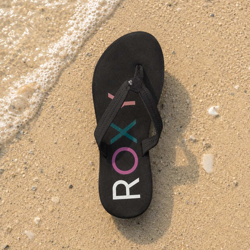 In Stock Roxy2026 Summer New Fabric Casual Sandals Women's Simple Fashion Versatile Outdoor Flip-Flops