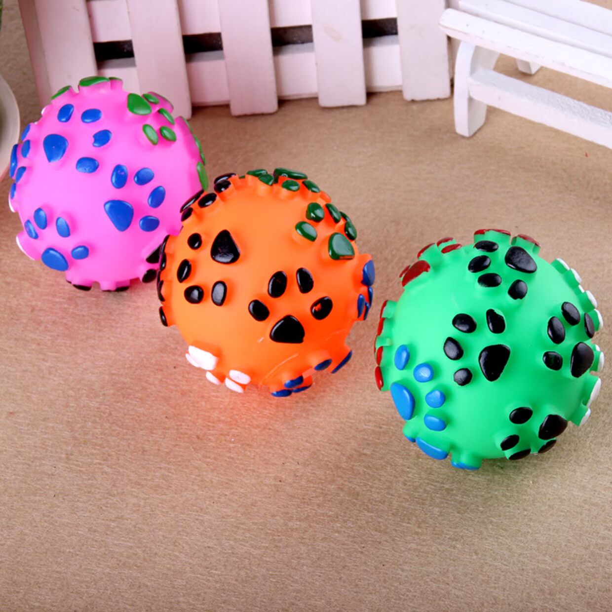 Pet đồ chơi thú cưng vocal paw in bóng chó đồ chơi mèo đồ chơi bóng teddy cung cấp bộ đồ chơi cho mèo