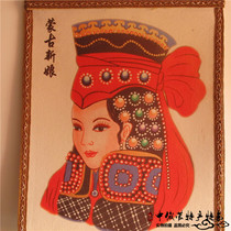 Inner Mongolia wool felt painting Mongolian bride color felt painting Inner Mongolia crafts hot painting Mongolian restaurant decorative felt painting