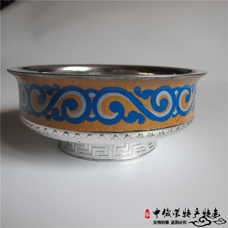 Mongolian Bowls Toast Toast Bowls Stainless Steel Bowls Mongolian Specialty Cutlery Wood Bowls Milk Tea Bowls Handpainted Silver Bowls Dancing Bowls Props-Taobao