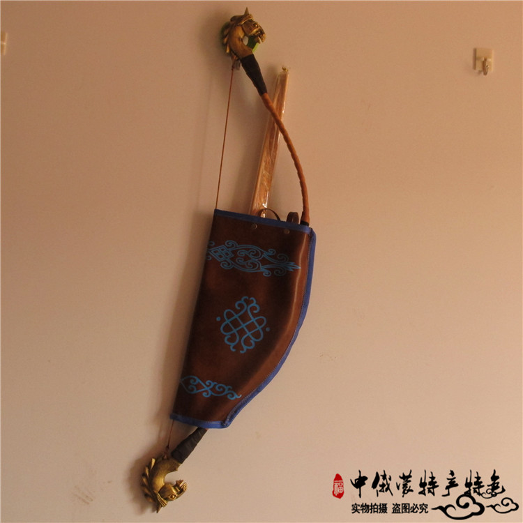 Mongolian bow and arrow Inner Mongolia characteristic horse head bow and arrow yurt ornament ornament Mongolian traditional pure handmade sports