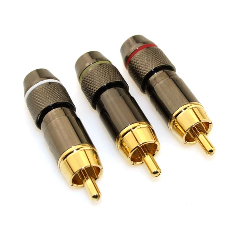 绿特 Lotus RCA Held Head Av Video Header Audio Sound Sound Line Terminal Coaxial RCA Plugue DIY