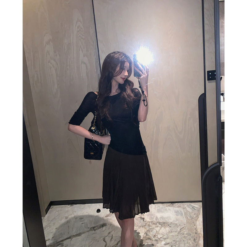 Ada Miss Irregular Tencel Pleated A-Line Skirt High Waist Slimming Large Hem Pleated Skirt Women's Autumn New Style Ada Miss Irregular Tencel Pleated A-Line Skirt High Waist Slimming Large Hem Pleated Skirt Women's Autumn New Style