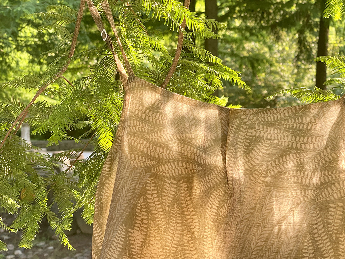 汉服上装 泊月夏季汉服吊带背心天丝棉古风印花透气上衣 觉夏花园青绿色选