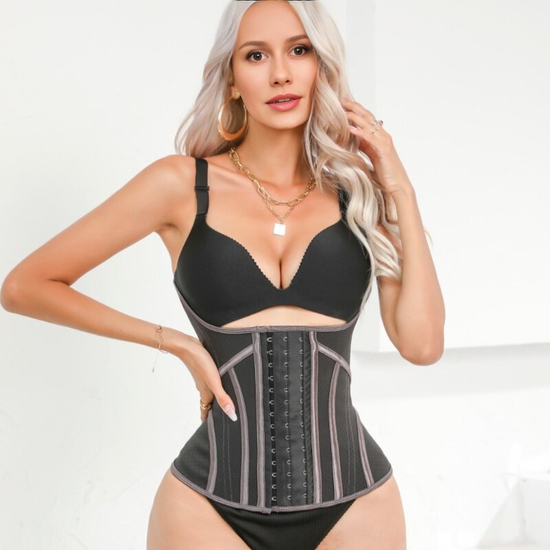 19 bone latex beam belt U type close-up body clothing waist seal u type protection waistcoat back plus high sand drain large code-Taobao