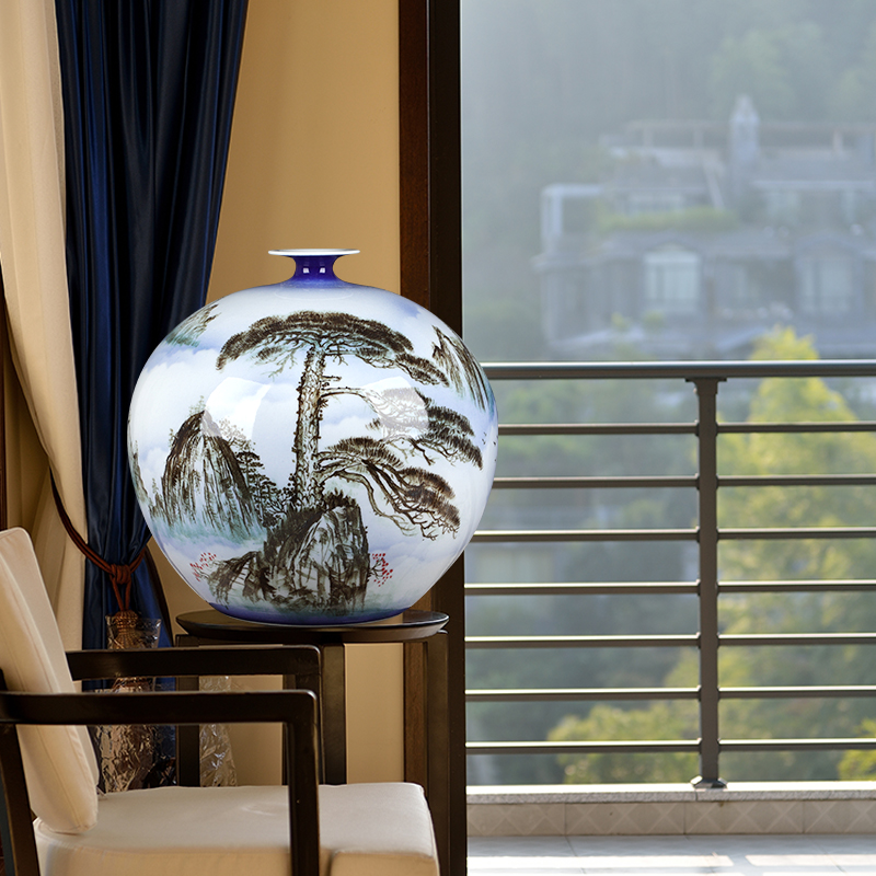 Jingdezhen ceramics new Chinese hand - made of blue and white porcelain vase furnishing articles home sitting room ark adornment handicraft