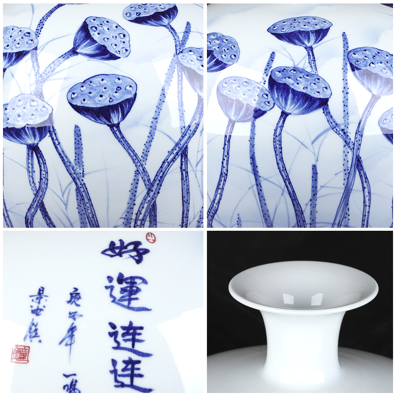 The Master of jingdezhen chinaware big vase hand - made fortune furnishing articles gifts club villa hotel