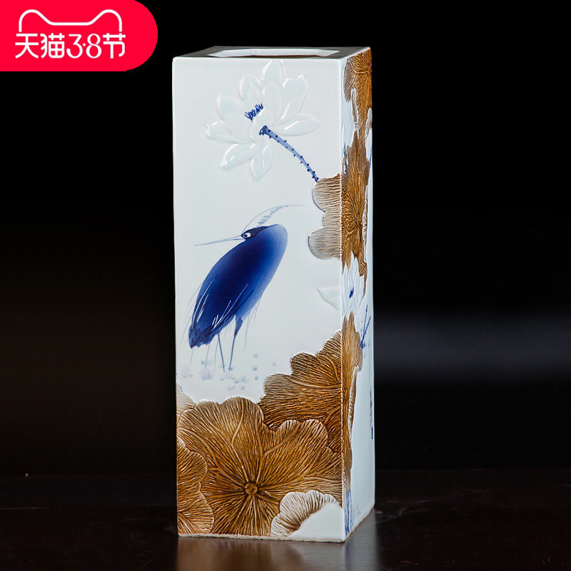 Jingdezhen ceramics hand - made vases, flower arrangement wine porch home decoration sitting room TV ark, furnishing articles