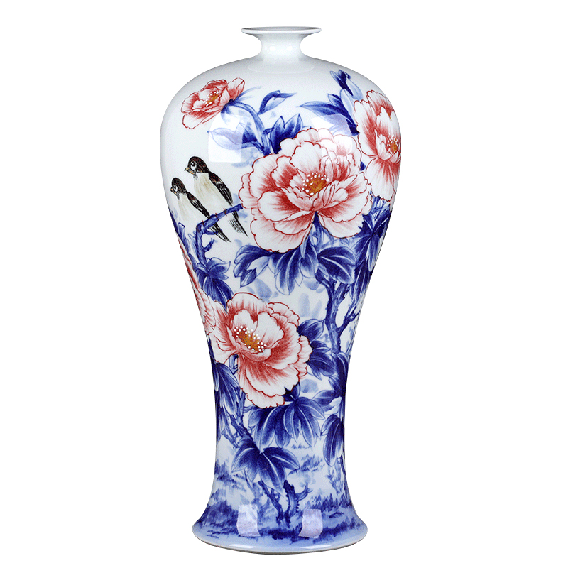 The Master of jingdezhen chinaware big vase hand - made blooming flowers furnishing articles gifts club villa hotel