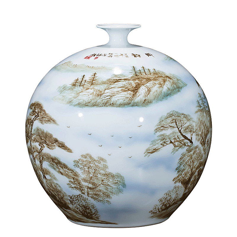 Jingdezhen ceramics hand - made vases, flower arrangement wine porch home decoration sitting room TV ark, furnishing articles