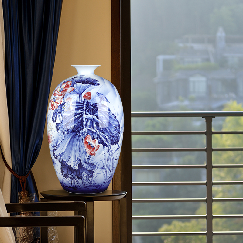 The Master of jingdezhen chinaware big vase hand - made years than furnishing articles gifts club villa hotel