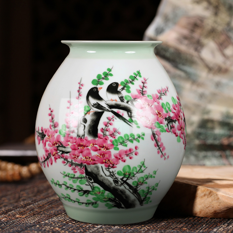 Jingdezhen ceramics hand - made vases, beaming home furnishing articles sitting room TV ark, decoration decoration arranging flowers