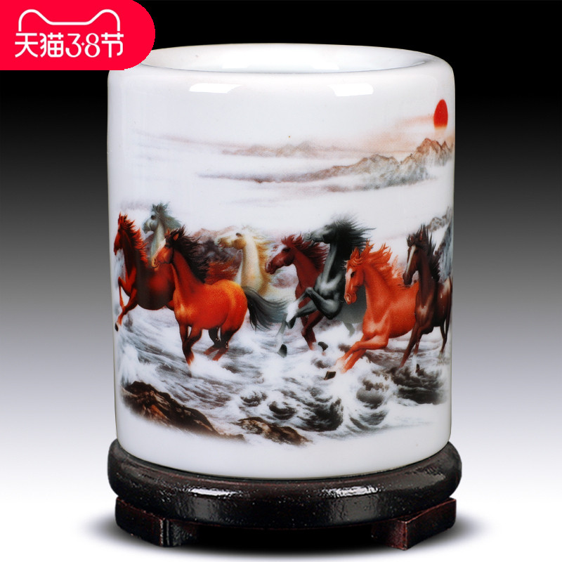 Archaize of jingdezhen ceramics powder wariety pen container creative study adornment fashion office furnishing articles the teacher 's day gifts