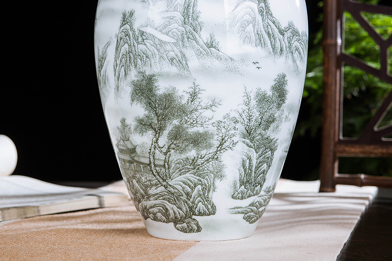 Jingdezhen ceramics high white porcelain of famille rose porcelain vase MAO home sitting room place wine decorations arts and crafts