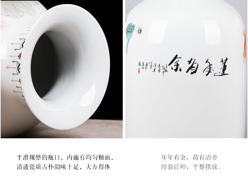 Jingdezhen ceramics hand - made vases large successive new Chinese flower arranging furnishing articles sitting room more household act the role ofing is tasted