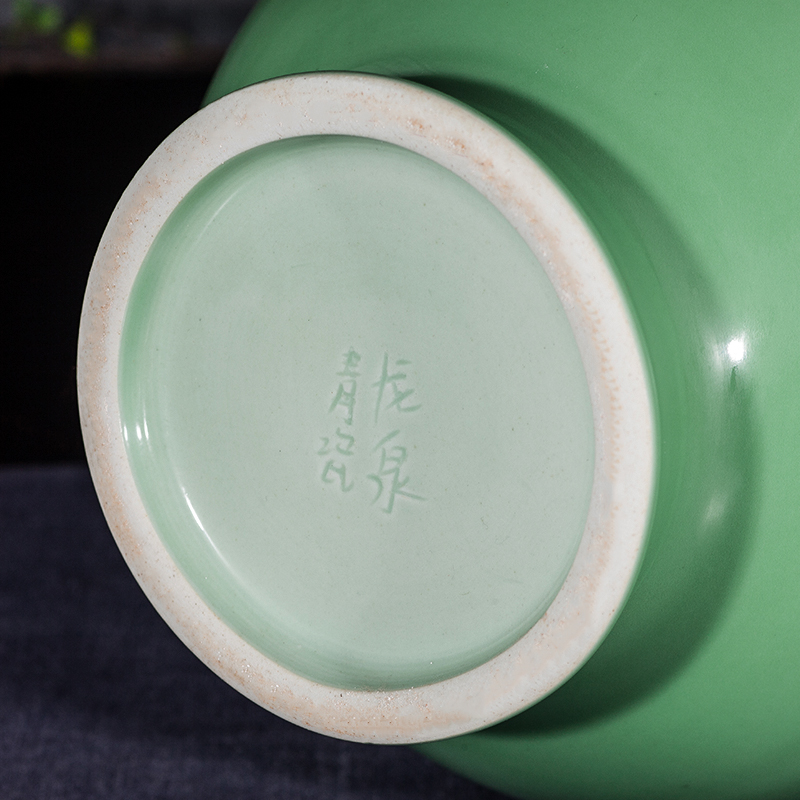 Jingdezhen ceramics antique hand shadow blue bottle of flower arranging rich ancient frame wine sitting room adornment home furnishing articles
