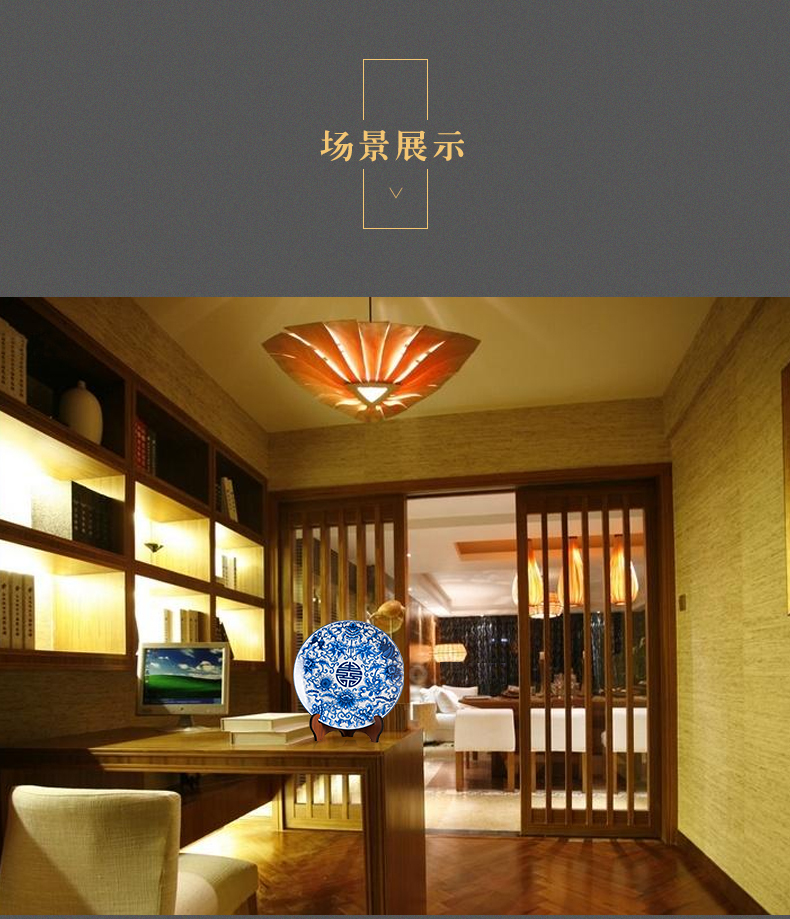 Jingdezhen ceramics furnishing articles hang dish Chinese handicraft wine stays home decoration decoration plate