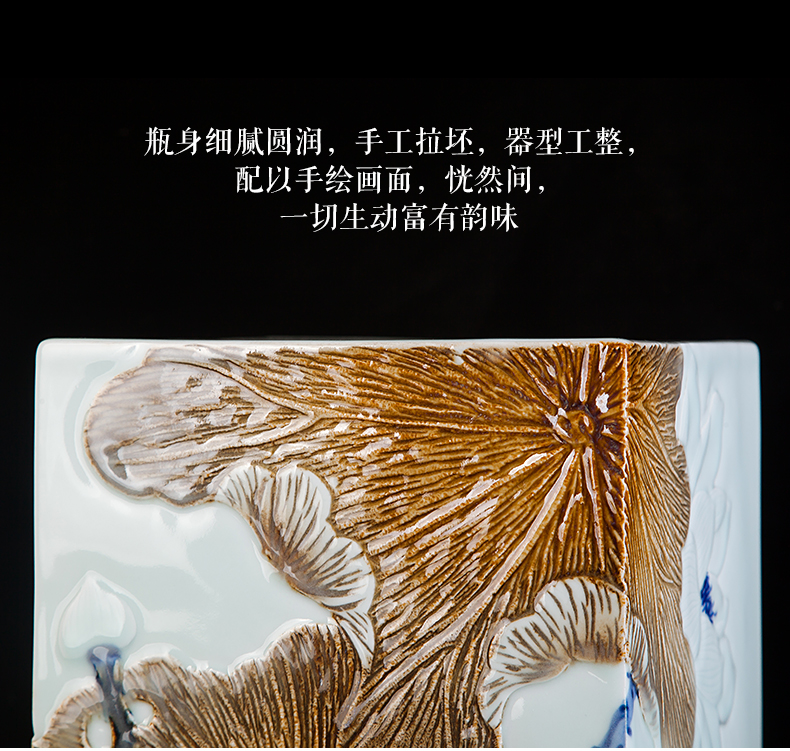 Jingdezhen ceramics hand - made vases, flower arrangement wine porch home decoration sitting room TV ark, furnishing articles