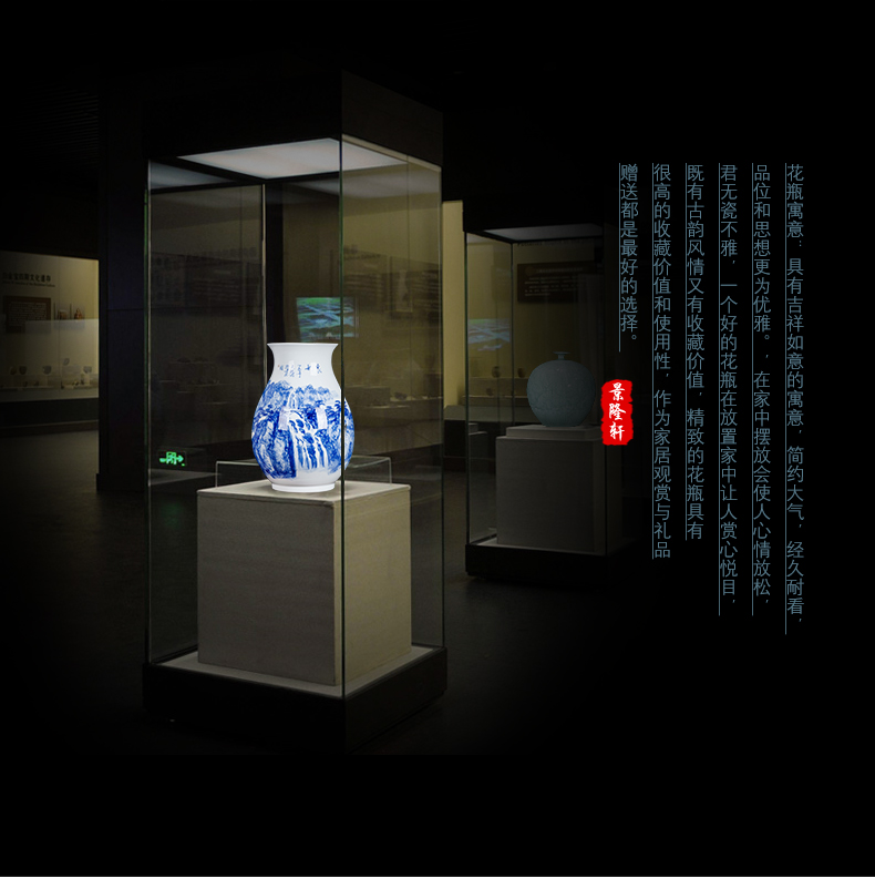 Jingdezhen blue and white ceramics hand - made vases, flower arranging, the sitting room porch ark adornment of Chinese style household furnishing articles