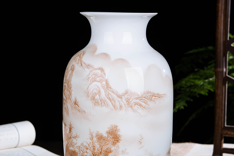 Jingdezhen ceramics high white porcelain of famille rose porcelain vase MAO home sitting room place wine decorations arts and crafts