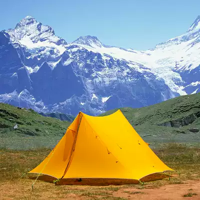 Jingxing Listen to the rain 2 two-person double-spire tower coated with silicon tents, rain-proof wind-resistant tents, outdoor lightweight hiking tents