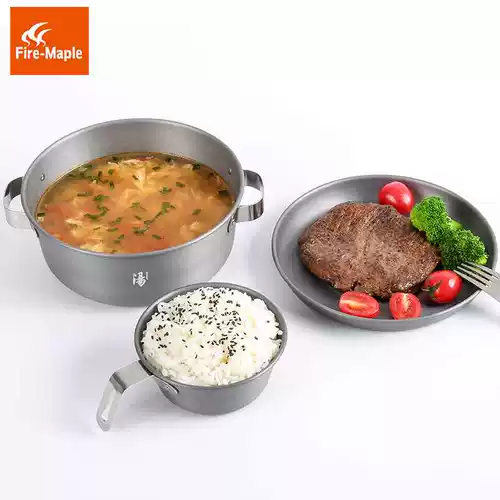 Огненная кленовая пир пир в кемпинге для блюд блюдо казармы и миска миски Домашнее самоуправление для ужина в кастрюлю блюдо блюдо миску