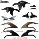 Wuji DS625X 625DSX air deflector, left and right guards, air deflector back plate, Loncin LX600-A original car accessories