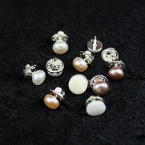 True Pearl sewn-Free button womens sweater cardigan anti-light button artifact shirt collar decoration detachable dark buckle