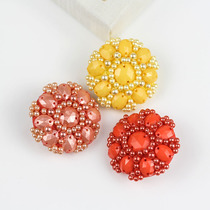 38MM diameter high grade pearl button cashmere woolen coat windbreaker mink leather garment accessories decoration