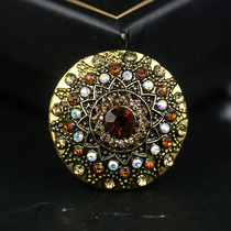 Color vintage high-grade rhinestone clothes buttons wild wool cashmere coat round decorative buttons button women