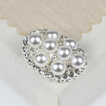 28X21MM pearl shell high-grade Rhinestone Button sweater cashmere coat woolen garment metal button button button