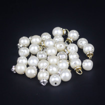 10 10 ~ 12MM upscale imitation pearl button inlaid water drill pearl buttoned undershirt button sweater decorative buckle clasp