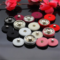 Black bag cloth dark buttoned metal button invisible button buttoned with female fur coat of sweater jacket letter buckle